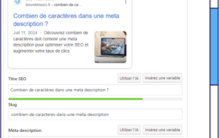illustration extension Yoast SEO pour meta-description