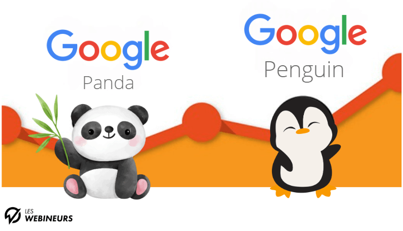 illustration de Google Panda et Google Penguin